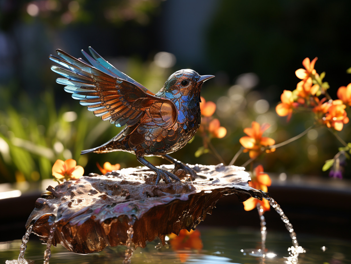 fontaine oiseaux